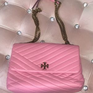 Tory Burch Kira Pink Chevron Purse